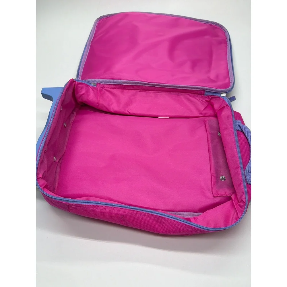 Disney Minnie‎ Mouse Kids Rolling Suitcase Pink Purple Floral BFF Travel Bag
